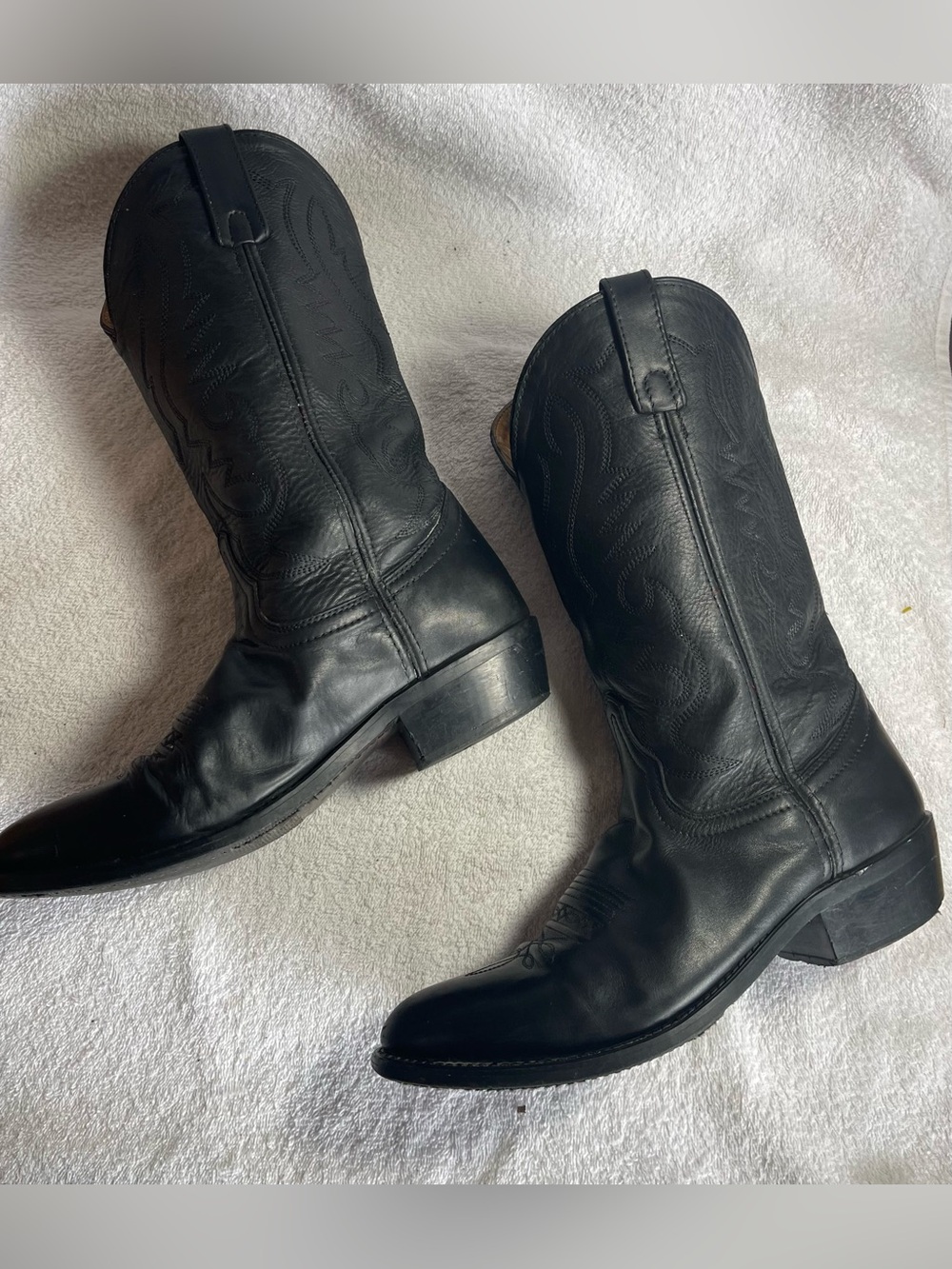 Smoky Mountain Boots 4022 Black Leather Western Cowboy Boots Mens US 7.5
